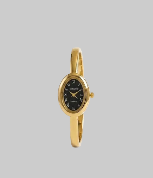 COSMO VINTAGE OVAL BANGLE – Two Tone(Gold/Black)