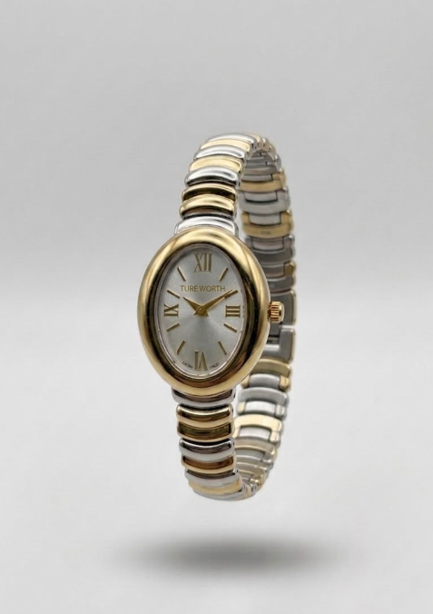 TRUE WORTH VINTAGE OVAL – Two Tone(Yellow Gold/Silver)