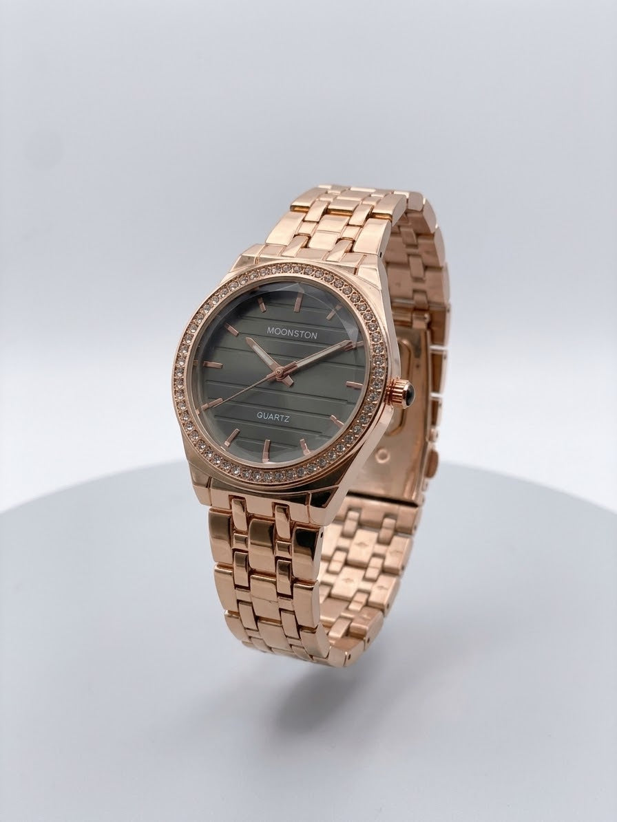 Moonston Rose Gold Grey Dial